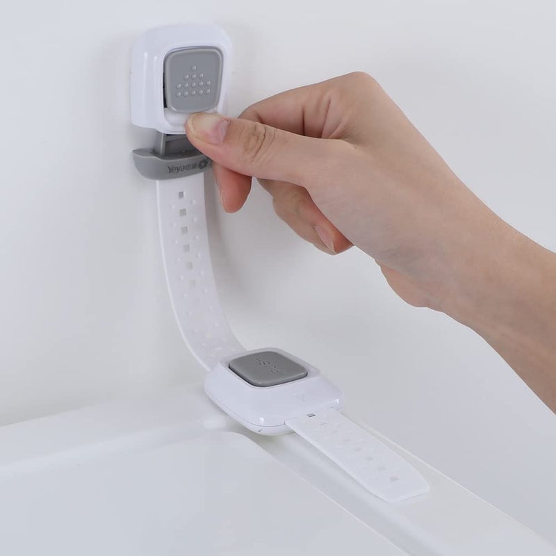YEYA Upgraded No Drill Anti tip Furniture Wall Anchors Straps for Baby proofing with 3M Adhesive (4 Pack) - Image 1